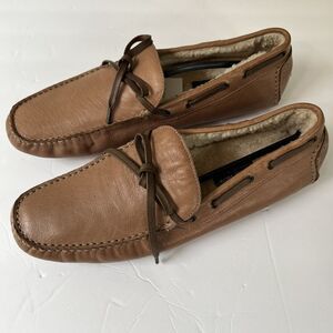Ross & Snow Davide Leather Driving Shoes Loafers Size 12 Tan